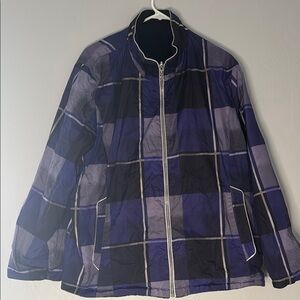 ZeroXposur Blue and Black Teddy Jacket Cozy Zip-Up